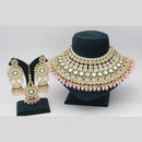 India Art Gold plated Kundan Beads And Pearl Necklace Set
