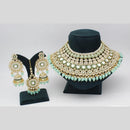 India Art Gold plated Kundan Beads And Pearl Necklace Set