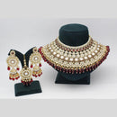 India Art Gold plated Kundan Beads And Pearl Necklace Set