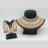 India Art Gold plated Kundan Beads And Pearl Necklace Set