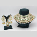India Art Gold plated Kundan Beads And Pearl Necklace Set