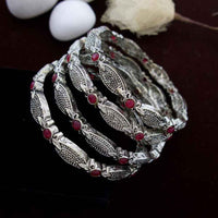 India Art Oxidised Pota Stone Bangles