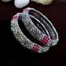 India Art Oxidised Pota Stone Bangles