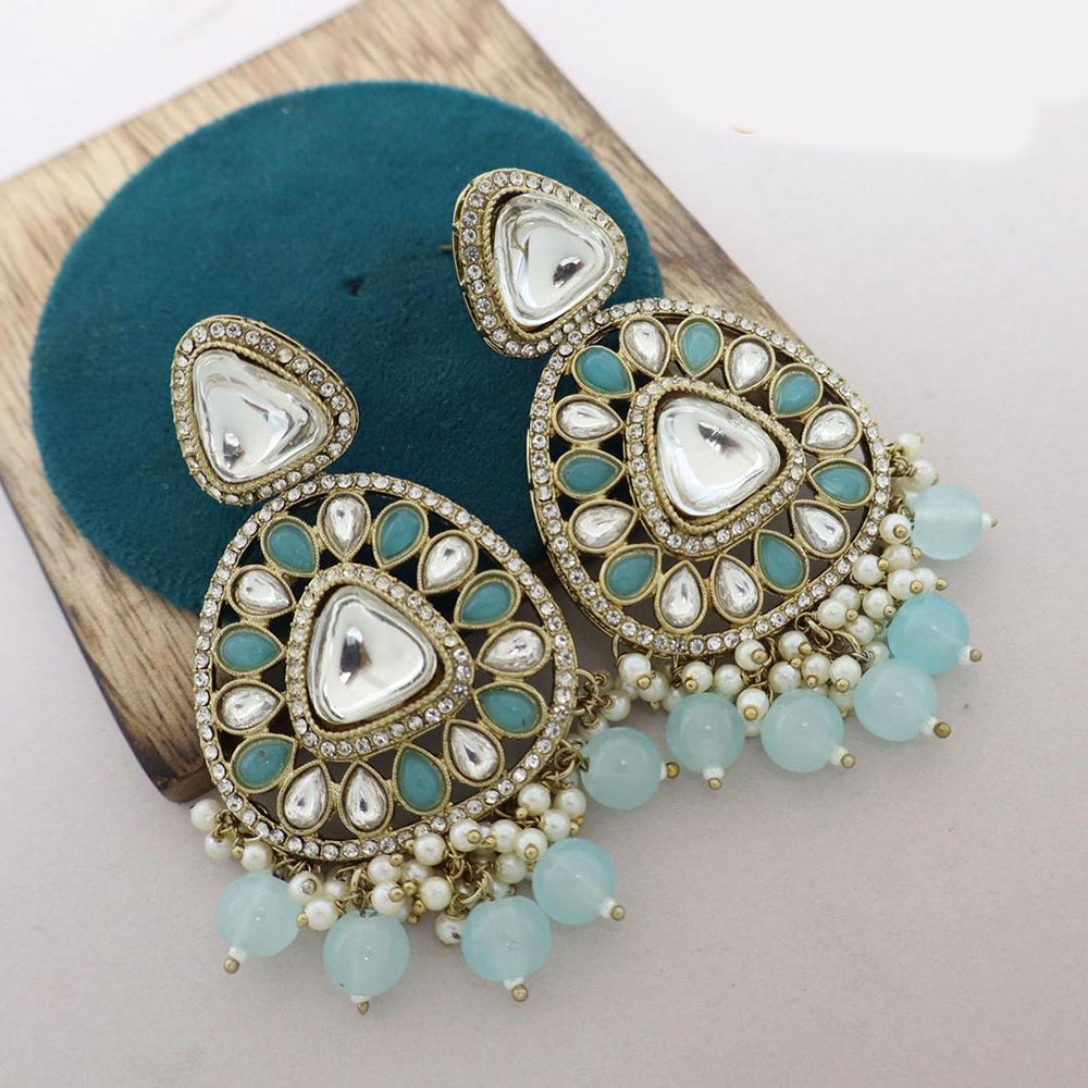 India Art Tradition In Motion Kundan Pearl And Beads Dangler Earrings