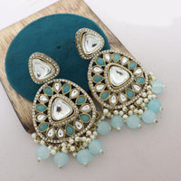 India Art Tradition In Motion Kundan Pearl And Beads Dangler Earrings