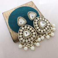 India Art Tradition In Motion Kundan Pearl And Beads Dangler Earrings