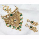 India Art Designer Pota Stone And Meenakari Choker Necklace Set