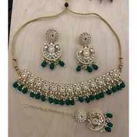 India Art Ethnic Kundan Stone Beaded And Pearl Necklace Set