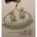 India Art Ethnic Kundan Stone Beaded And Pearl Necklace Set