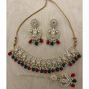 India Art Ethnic Kundan Stone Beaded And Pearl Necklace Set
