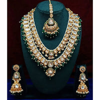 India Art Ethnic Kundan Stone Beaded And Pearl Necklace Set