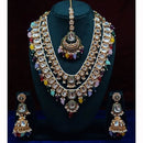 India Art Ethnic Kundan Stone Beaded And Pearl Necklace Set
