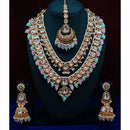 India Art Ethnic Kundan Stone Beaded And Pearl Necklace Set