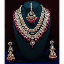 India Art Ethnic Kundan Stone Beaded And Pearl Necklace Set