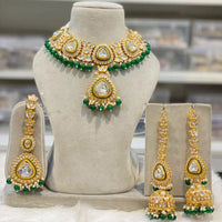India Art Ethnic Kundan Stone Beaded And Pearl Necklace Set