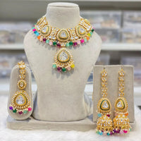 India Art Ethnic Kundan Stone Beaded And Pearl Necklace Set