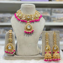 India Art Ethnic Kundan Stone Beaded And Pearl Necklace Set