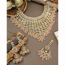 India Art Ethnic Kundan Stone Beaded And Pearl Necklace Set