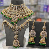 India Art Ethnic Kundan Stone Beaded And Pearl Necklace Set