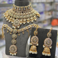 India Art Ethnic Kundan Stone Beaded And Pearl Necklace Set