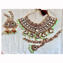 India Art Ethnic Kundan Stone Beaded And Pearl Necklace Set