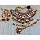 India Art Ethnic Kundan Stone Beaded And Pearl Necklace Set