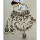 India Art Royal Kundan Stone And Pearl Semi Bridal Necklace set