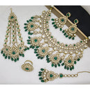 India Art Heritage Glow Pota Stone Pearl And Beaded Necklace Set