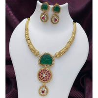 India Art Heritage Glow Pota Stone Necklace Set