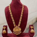 India Art Classic Temple Grace Pota Stone And Pearl Long Necklace Set