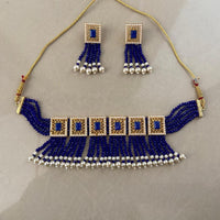 Sai Fashion Elegant Crystal Stone And Beads Choker Necklace Set