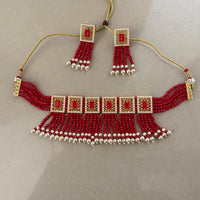 Sai Fashion Elegant Crystal Stone And Beads Choker Necklace Set