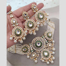 Sai Fashion Elegant Kundan Stone And Beads Choker Necklace Set