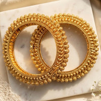 India Art Royal Gold Plated Openable Designer Bangles Set
