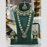 Sai Fashion Royal Kundan Stone And Beads Double Necklace Set
