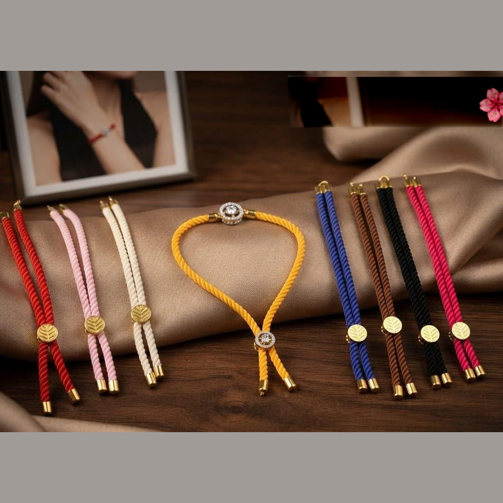 India Art Gorgeous Austrian Stone Assorted Color Changeable Bracelet (Pack of 3)