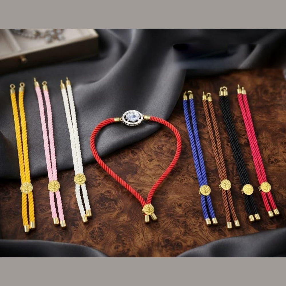 India Art Gorgeous Austrian Stone Assorted Color Changeable Bracelet (Pack of 3)