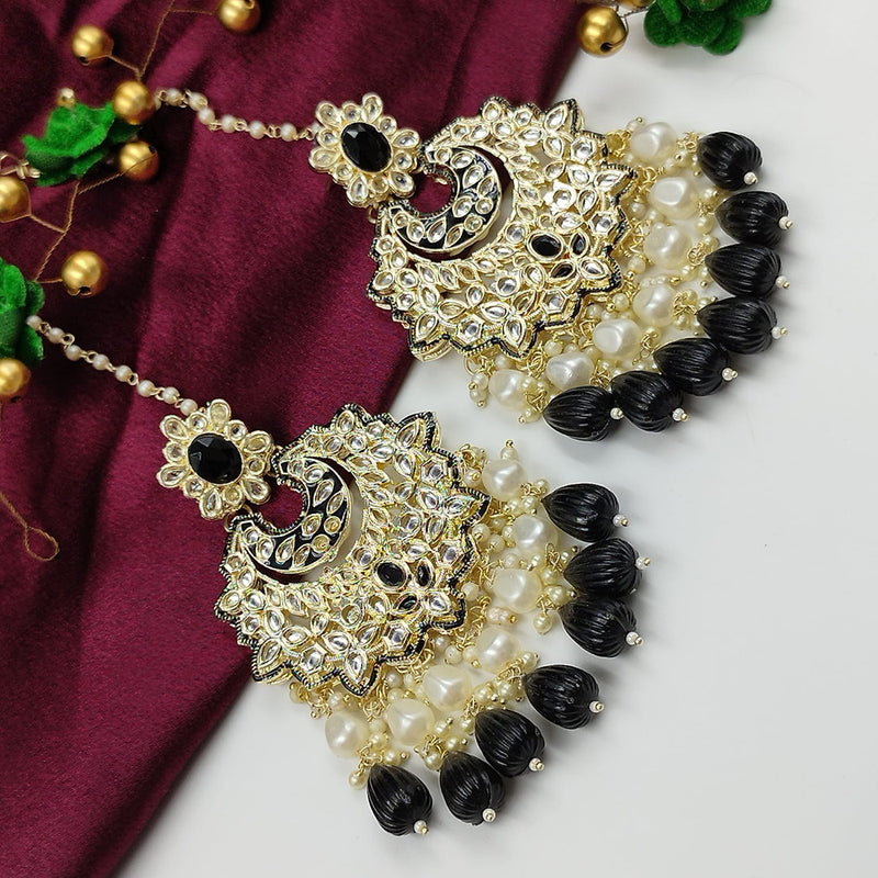 Pooja Bangles Gold Plated Kundan Stone Kanchain Earrings