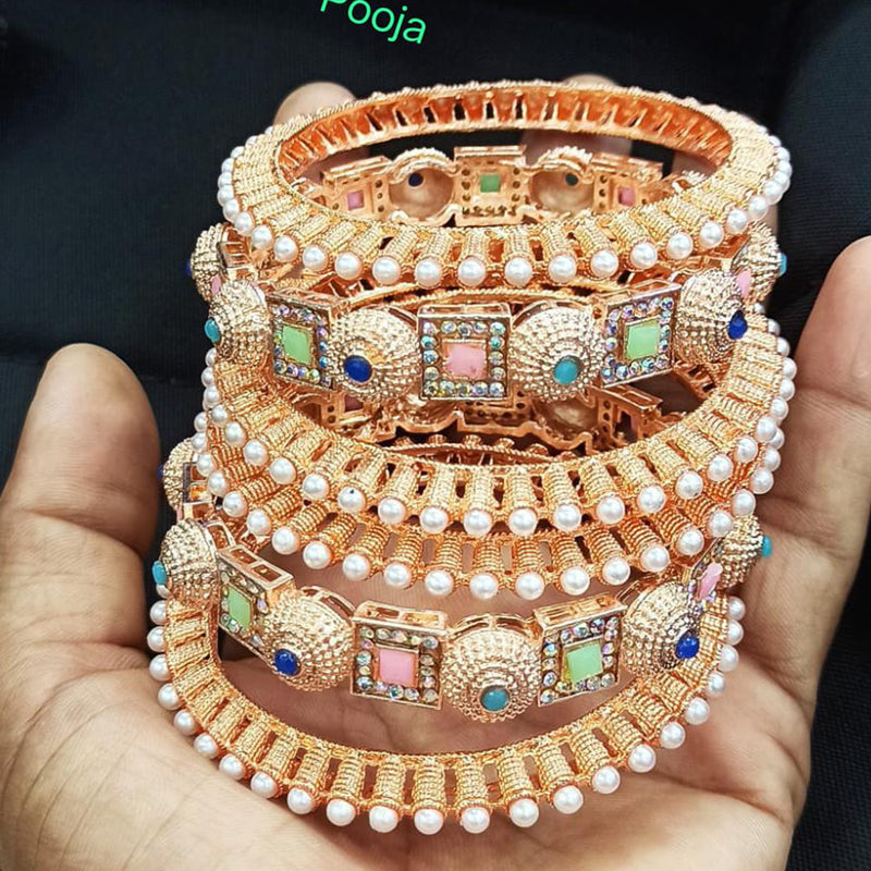 Pooja Bangles Rose Gold Plated Bangles set