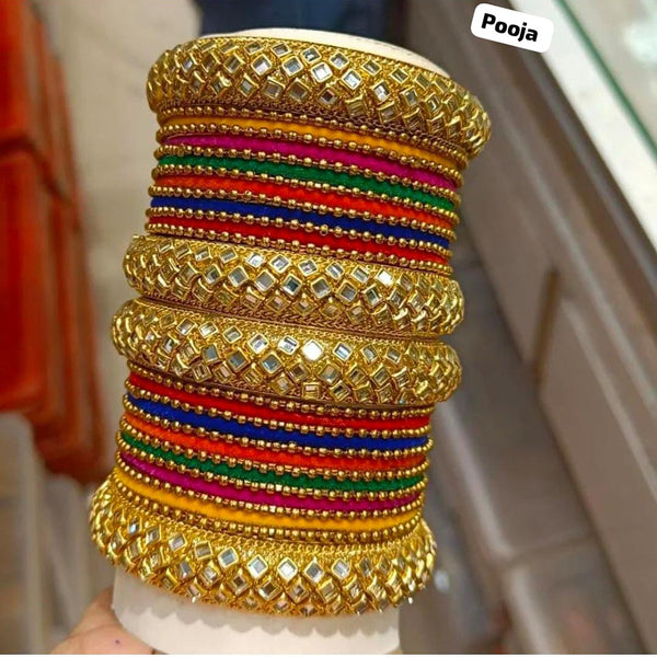 Pooja Bangles Gold Plated Bangle Set