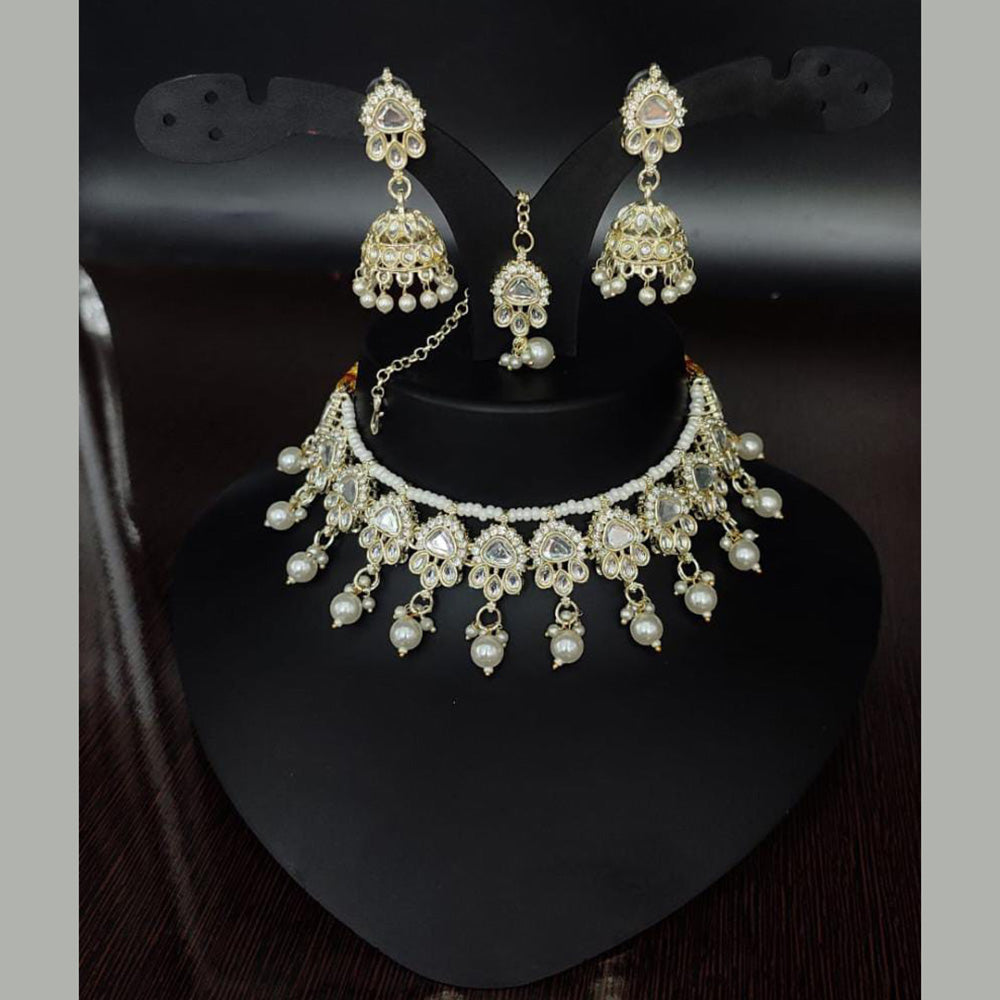 Pooja Bagles Gold Plated Necklace Set