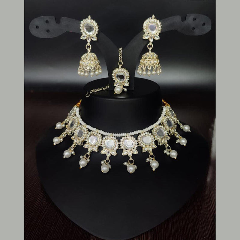 Pooja Bagles Gold Plated Necklace Set