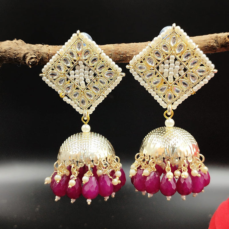 Pooja Bangles Gold Plated Jhumki Earrings