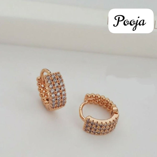 Pooja Bangles Rose Gold Plated Stud Earrings