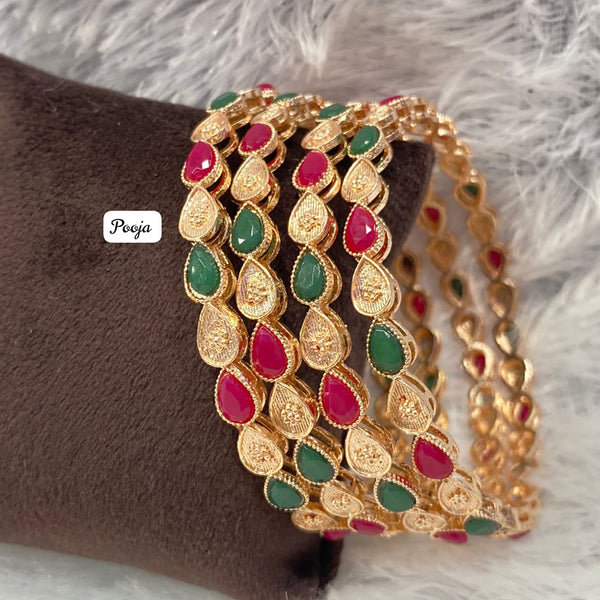 Pooja Bangles Rose Gold Plated Bangle Set