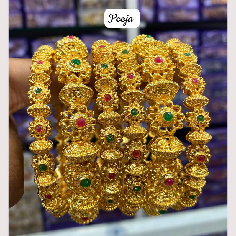 Pooja Bangles Gold Plated Bangle Set