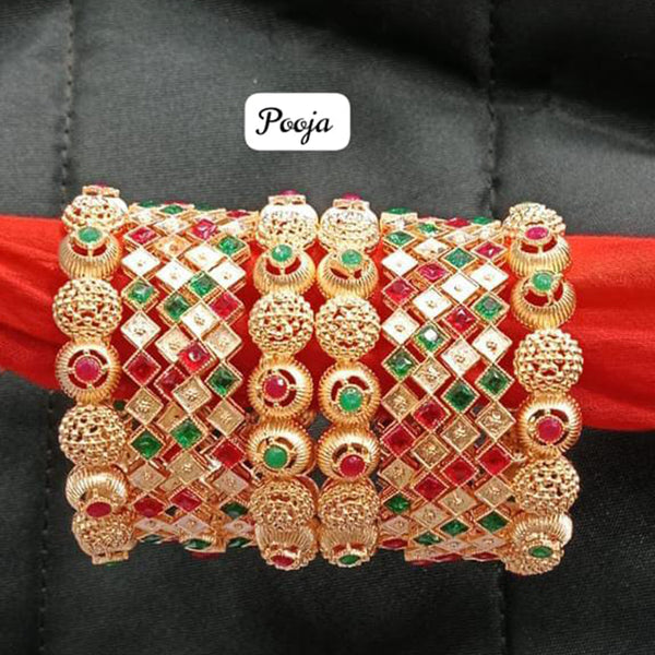 Pooja Bangles Rose Gold Plated Bangle Set