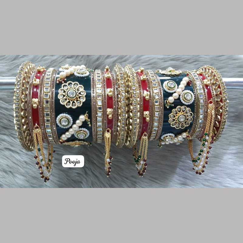 Pooja Bangles Gold Plated Bangle Set