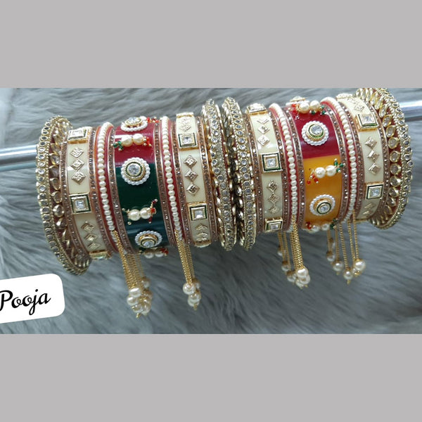 Pooja Bangles Gold Plated Bangle Set