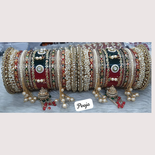 Pooja Bangles Gold Plated Bangle Set